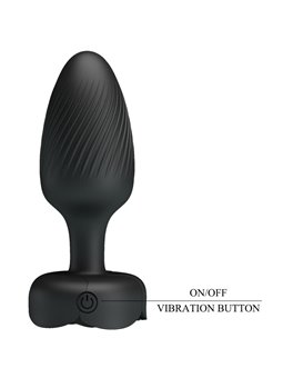 Pretty Love Osborn - Plug Anale Vibrante con Luce Led 9,8 Cm Nero