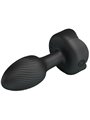 Pretty Love Olman - Black 8.8 cm Vibrating Anal Plug with LED Light