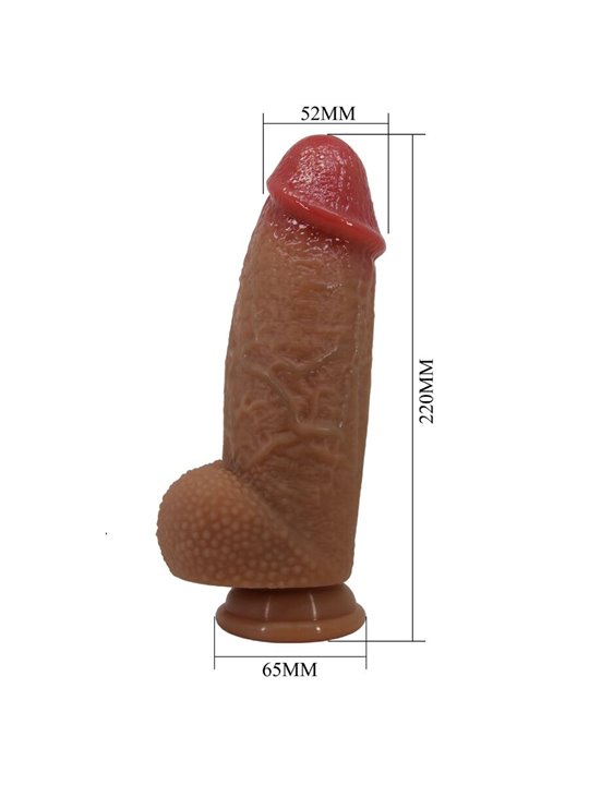 Pretty Love Achille - Realistic Dildo with Balls and Suction Cup 22 cm