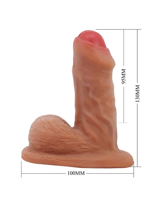 Pretty Love Warnell - Dildo Realistico con Testicoli e Ventosa 9,5 Cm