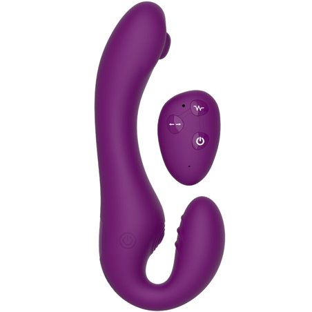 Xocoon Strapless Strap-On - Vibratore 2 in 1 Viola con Telecomando