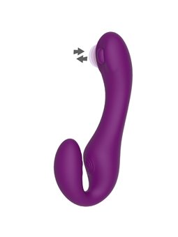 Xocoon Strapless Strap-On - Purple 2-in-1 Vibrator with Remote Control