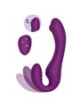 Xocoon Strapless Strap-On - Purple 2-in-1 Vibrator with Remote Control