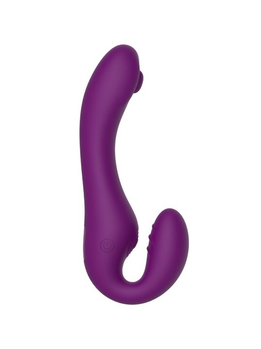 Xocoon Strapless Strap-On - Purple 2-in-1 Vibrator with Remote Control