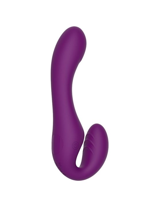 Xocoon Strapless Strap-On - Vibratore 2 in 1 Viola con Telecomando