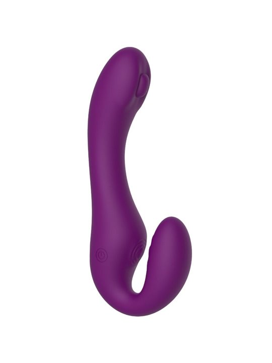 Xocoon Strapless Strap-On - Vibratore 2 in 1 Viola con Telecomando
