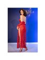 Chilirose CR 4853 - Red Lace Dress with Matching Gloves Size S/M