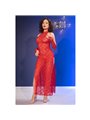 Chilirose CR 4853 - Red Lace Dress with Matching Gloves Size S/M