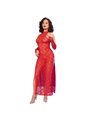 Chilirose CR 4853 - Red Lace Dress with Matching Gloves Size L/XL