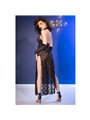 Chilirose CR 4853 - Abito in Pizzo Nero e Guanti Abbinati Taglia S/M