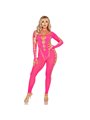 Leg Avenue - Bodystocking Rosa Schiena Aperta Taglia Unica