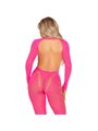 Leg Avenue - Bodystocking Rosa Schiena Aperta Taglia Unica