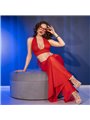 Chilirose CR 4857 - Red Top and Wide-Leg Pants Set Size M