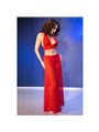 Chilirose CR 4857 - Set Top e Pantaloni a Gamba Larga Taglia L Rosso