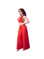 Chilirose CR 4857 - Set Top e Pantaloni a Gamba Larga Taglia XL Rosso