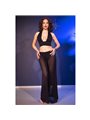 Chilirose CR 4857 - Black Top and Wide-Leg Pants Set Size L