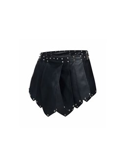 Mob Dngeon - Roman Warrior Vegan Leather Skirt Black
