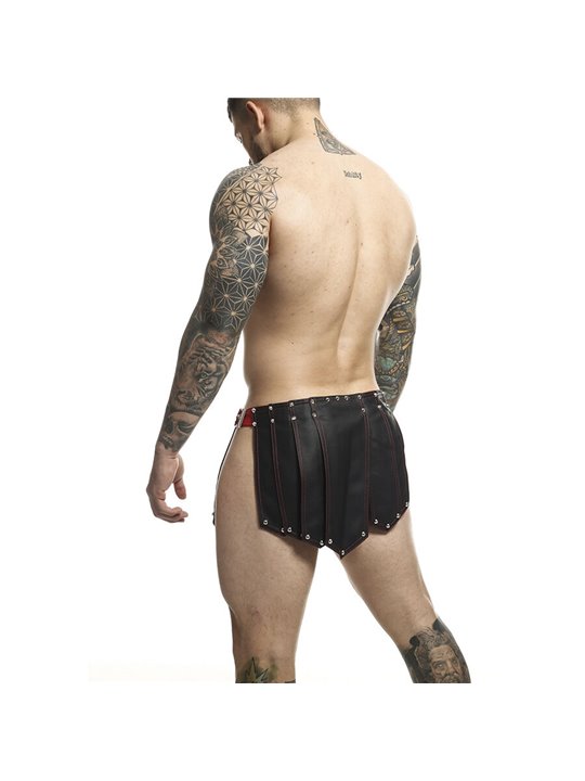 Mob Dngeon - Roman Warrior Vegan Leather Skirt Black and Red