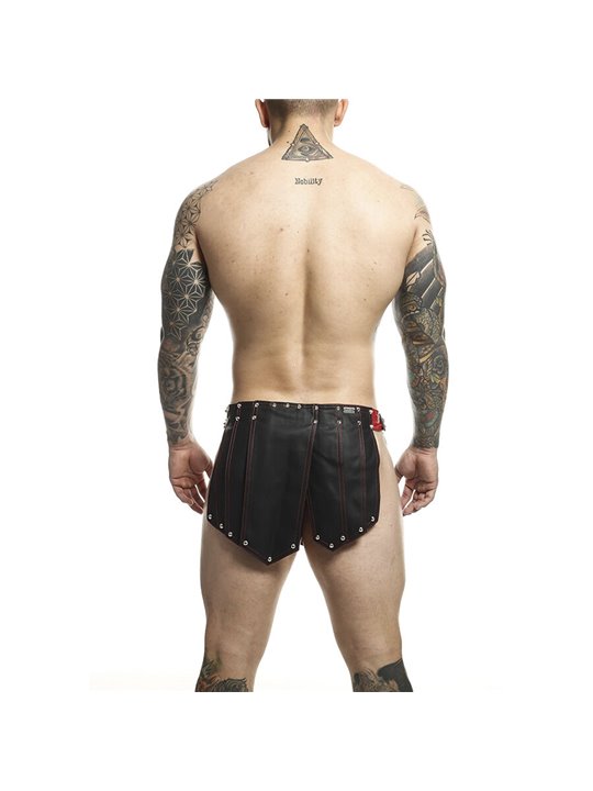 Mob Dngeon - Roman Warrior Vegan Leather Skirt Black and Red