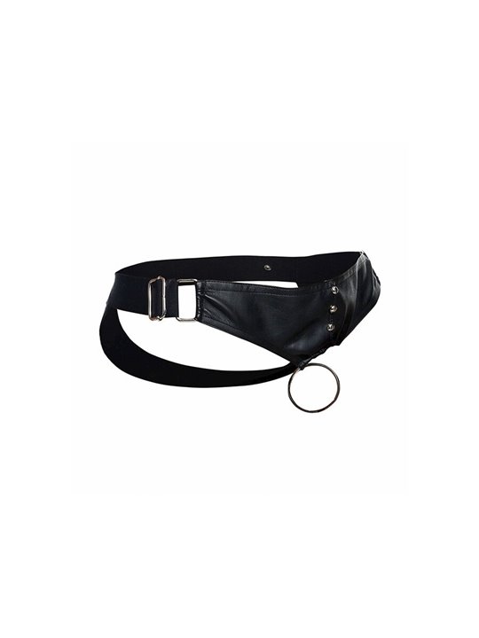 Mob Dngeon Jockstrap - Black Color Phallic Ring Suspender