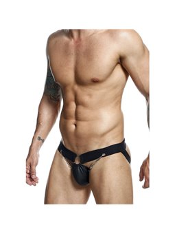 Mob Dngeon Jockstrap - Black Vegan Leather with Chains