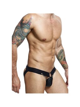 Mob Dngeon Jockstrap - Black Vegan Leather with Chains
