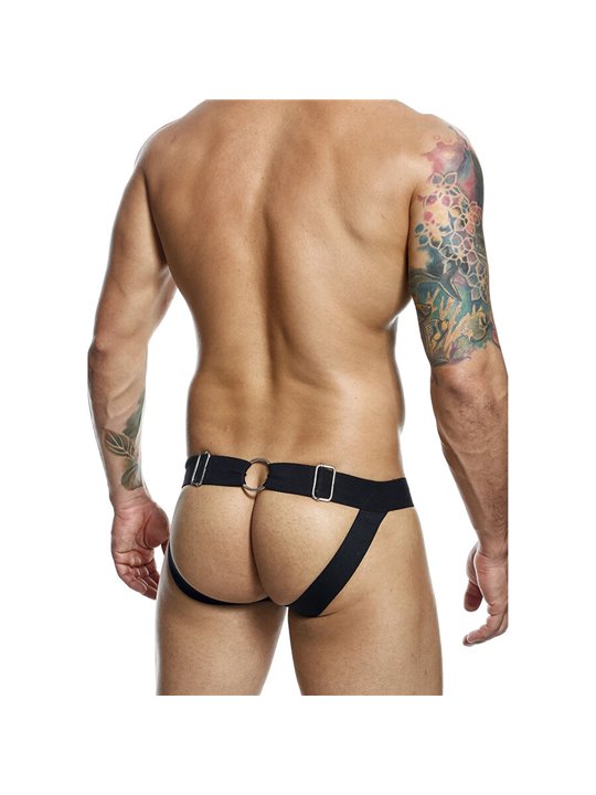 Mob Dngeon Jockstrap - Sospensorio in Pelle Vegana Nera con Catene