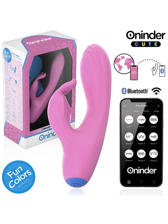 Oninder Cute Love Bunny - Vibratore Rabbit Rosa con App Gratuita