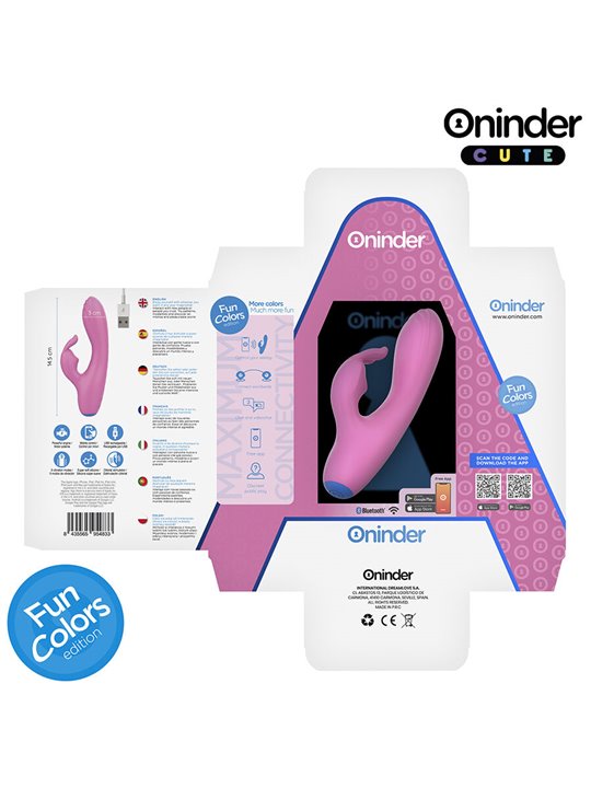 Oninder Cute Love Bunny - Vibratore Rabbit Rosa con App Gratuita
