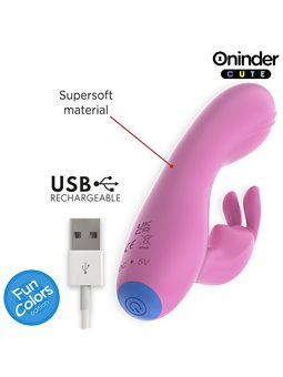 Oninder Cute Love Bunny - Vibratore Rabbit Rosa con App Gratuita