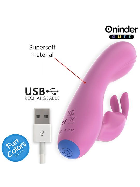 Oninder Cute Love Bunny - Vibratore Rabbit Rosa con App Gratuita