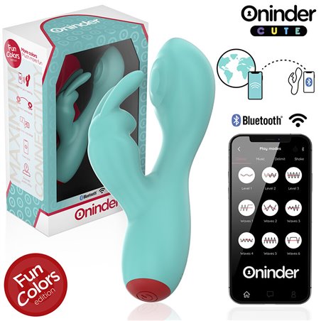 Oninder Cute Love Bunny - Vibratore Rabbit Turchese con App Gratuita
