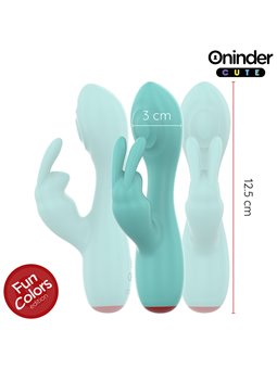 Oninder Cute Love Bunny - Turquoise Rabbit Vibrator with Free App