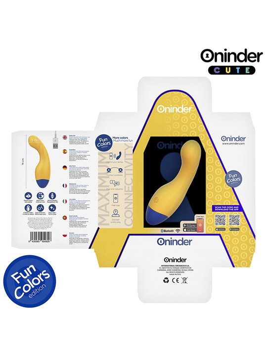 Oninder Cute Love Buddy - Vibratore Punto G Giallo con App Gratuita