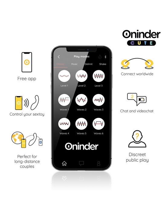 Oninder Cute Love Buddy - Vibratore Punto G Giallo con App Gratuita