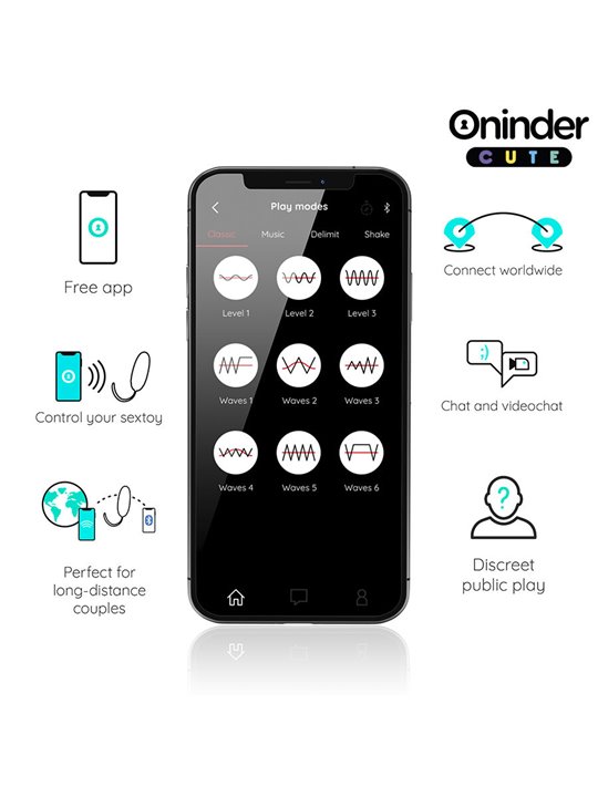 Oninder Cute - Ovetto Vibro-Rotante in Silicone con App Gratuita
