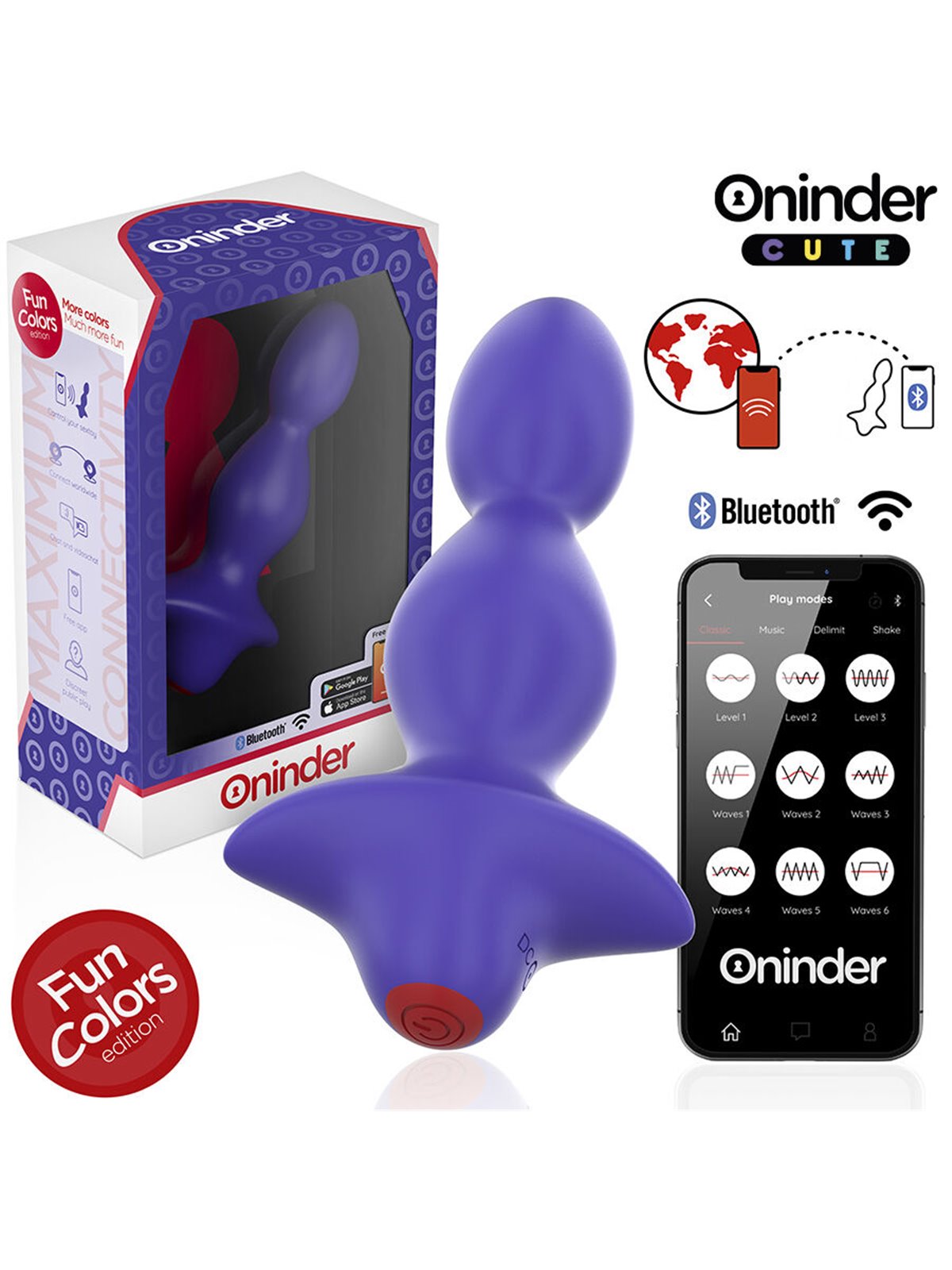 Oninder Cute Love Butt - Vibrating Anal Dilator with Free App