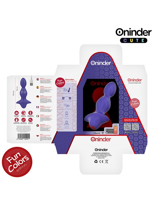 Oninder Cute Love Butt - Vibrating Anal Dilator with Free App