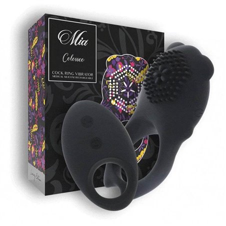 Mia  - Colosseo Cock Ring Remote Control Black
