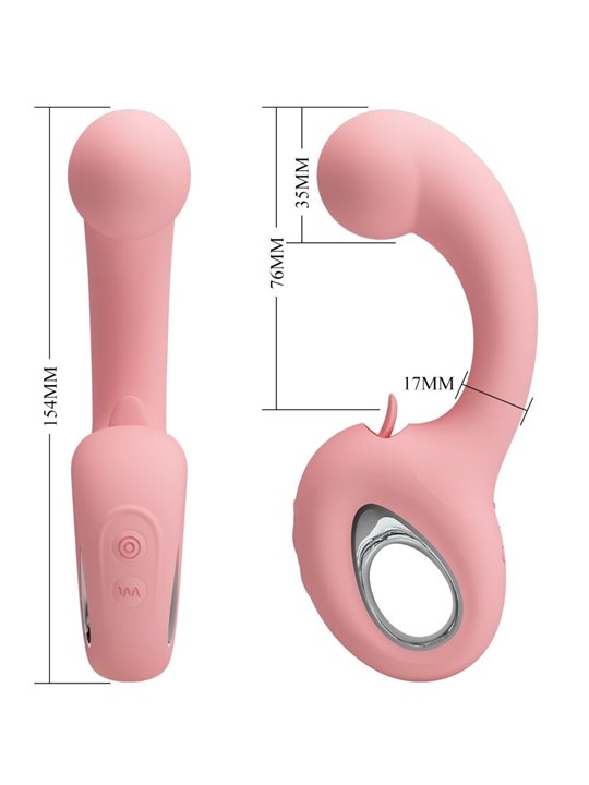 Pretty Love Erynnyes - Pink G-Spot Vibrator with Clitoral Stimulator