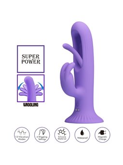 Pretty Love Killmoulis - Vibratore Rabbit Viola con Lingua Stimolante