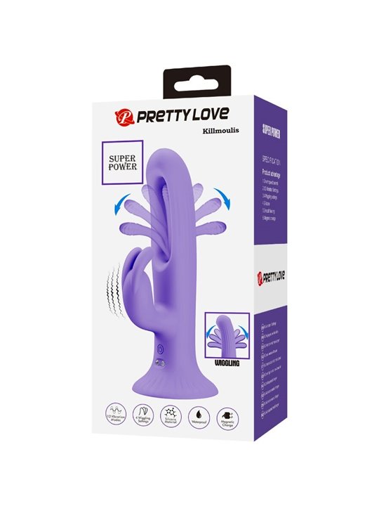Pretty Love Killmoulis - Vibratore Rabbit Viola con Lingua Stimolante