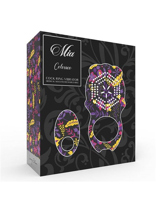 Mia  - Colosseo Cock Ring Remote Control Black