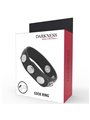 Darkness Cock Ring - Anello Fallico in Pelle con Bottoni in Acciaio