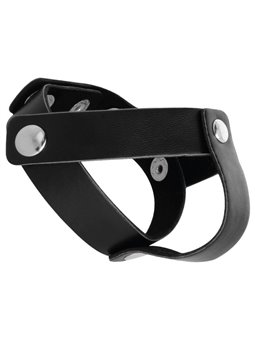 Darkness Cock Harness - Imbracatura Fallica in Pelle con Bottoni in Acciaio