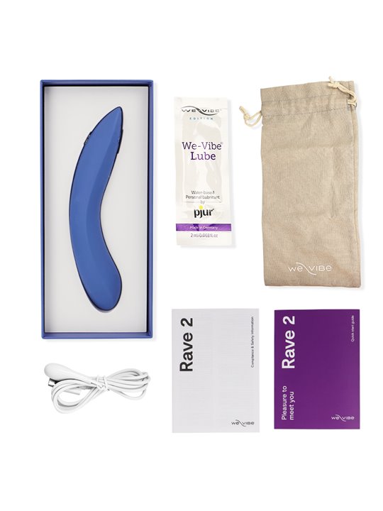 We-Vibe Rave 2 - Blue Silicone G-Spot Vibrator with Free App