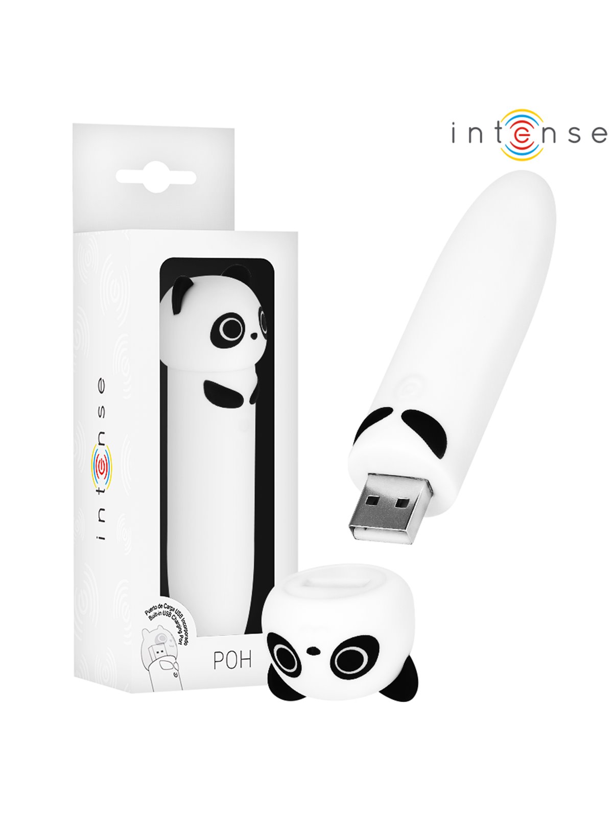 Intense Poh - Vibratore Proiettile a Forma di Panda 10 x 2,2 Cm