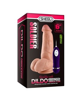 Shequ Soldier - 16 cm Realistic Vibrating Dildo with Remote Control