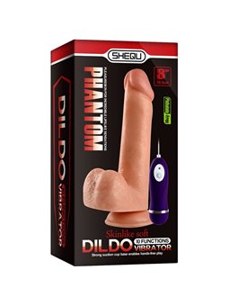 Shequ Phantom - Dildo Realistico Vibrante con Telecomando 20 Cm