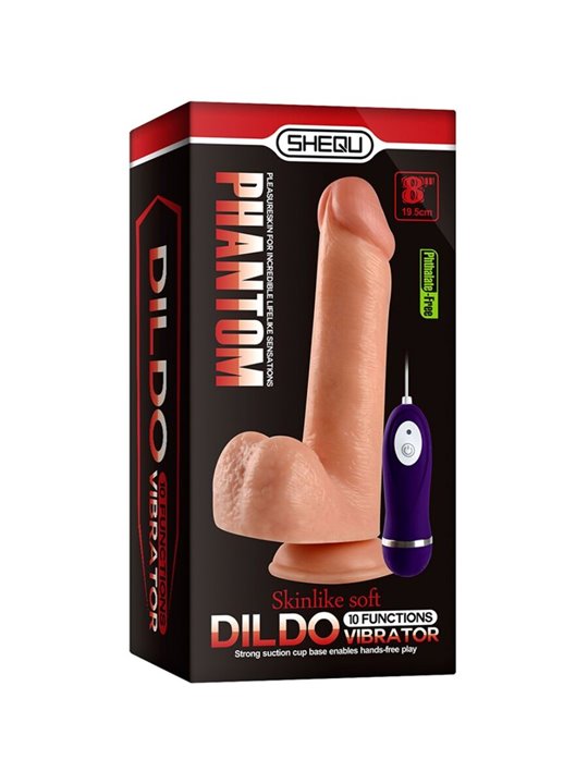 Shequ Phantom - Dildo Realistico Vibrante con Telecomando 20 Cm